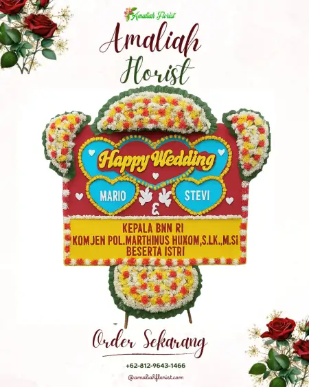 Papan Bunga Pernikahan Baseh